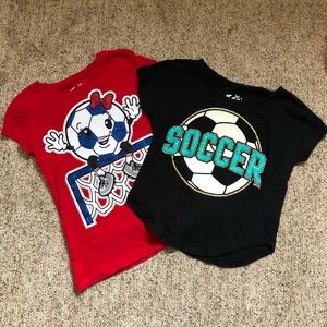 Justice soccer graphic tee bundle